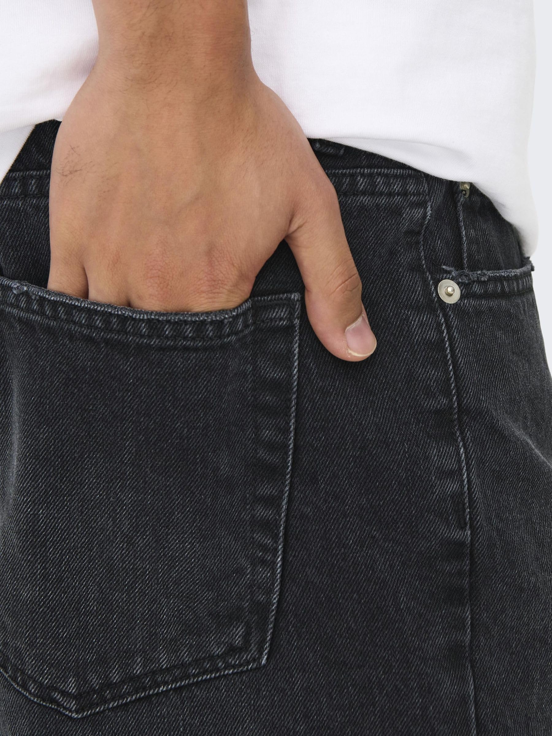 Only & Sons Onsedge Straight shorts jeans uomo XXL