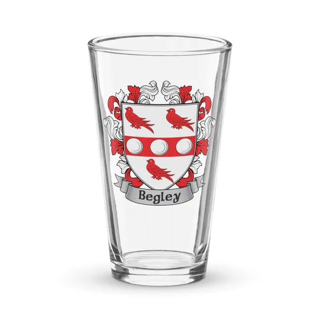 7.62 Design Drinkware Begley Irish Family Crest Bicchiere Pinta 473 ml