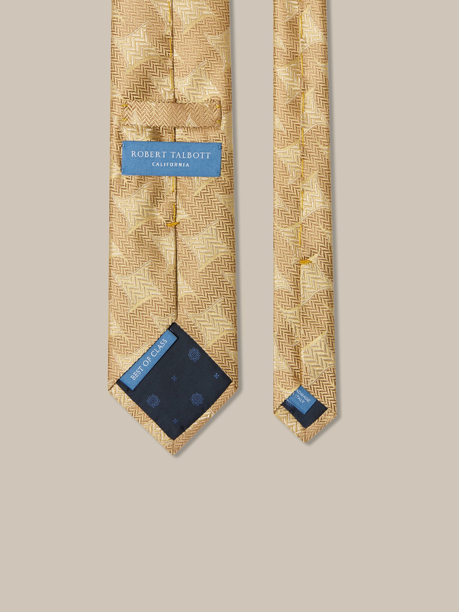 Robert Talbott Robert Chevron Star cravatta seta oro REG