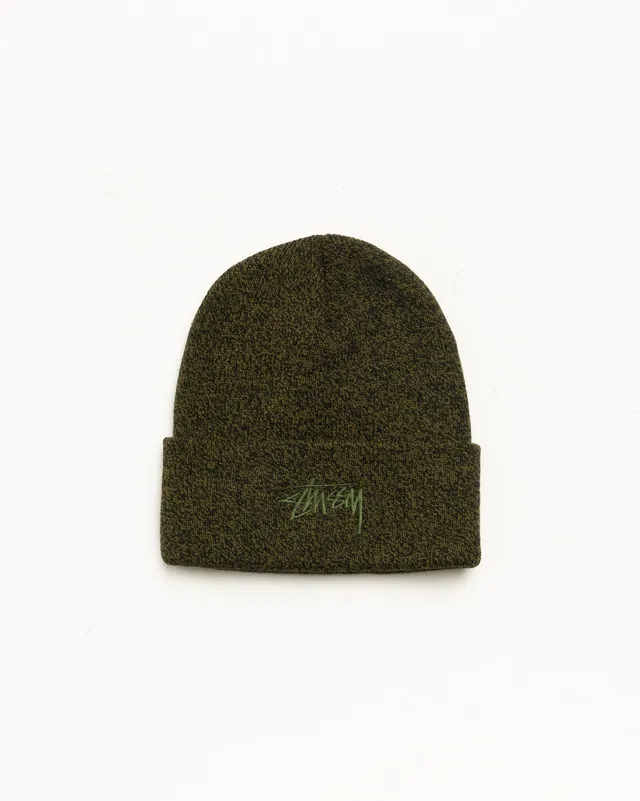 Stussy Cuff Beanie Stock berretto olive acrilico