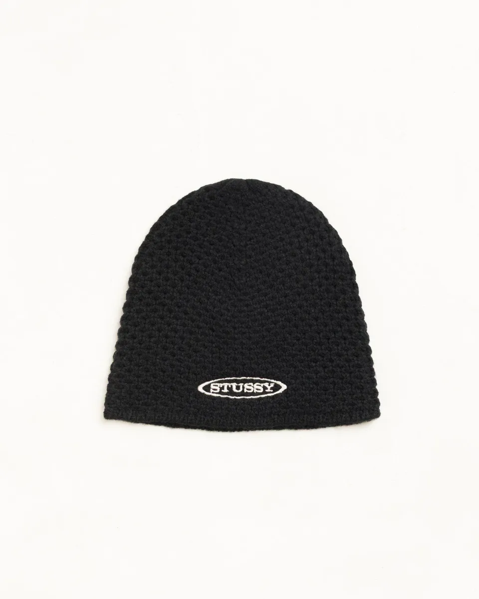 Stussy Headwear Skullcap Maglia Testurizzata Beanie Nero Lana