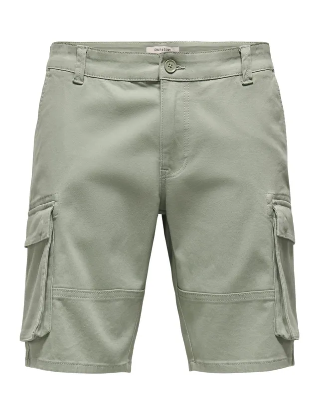 Only & Sons Onscam Stage cargo shorts uomo XL verde