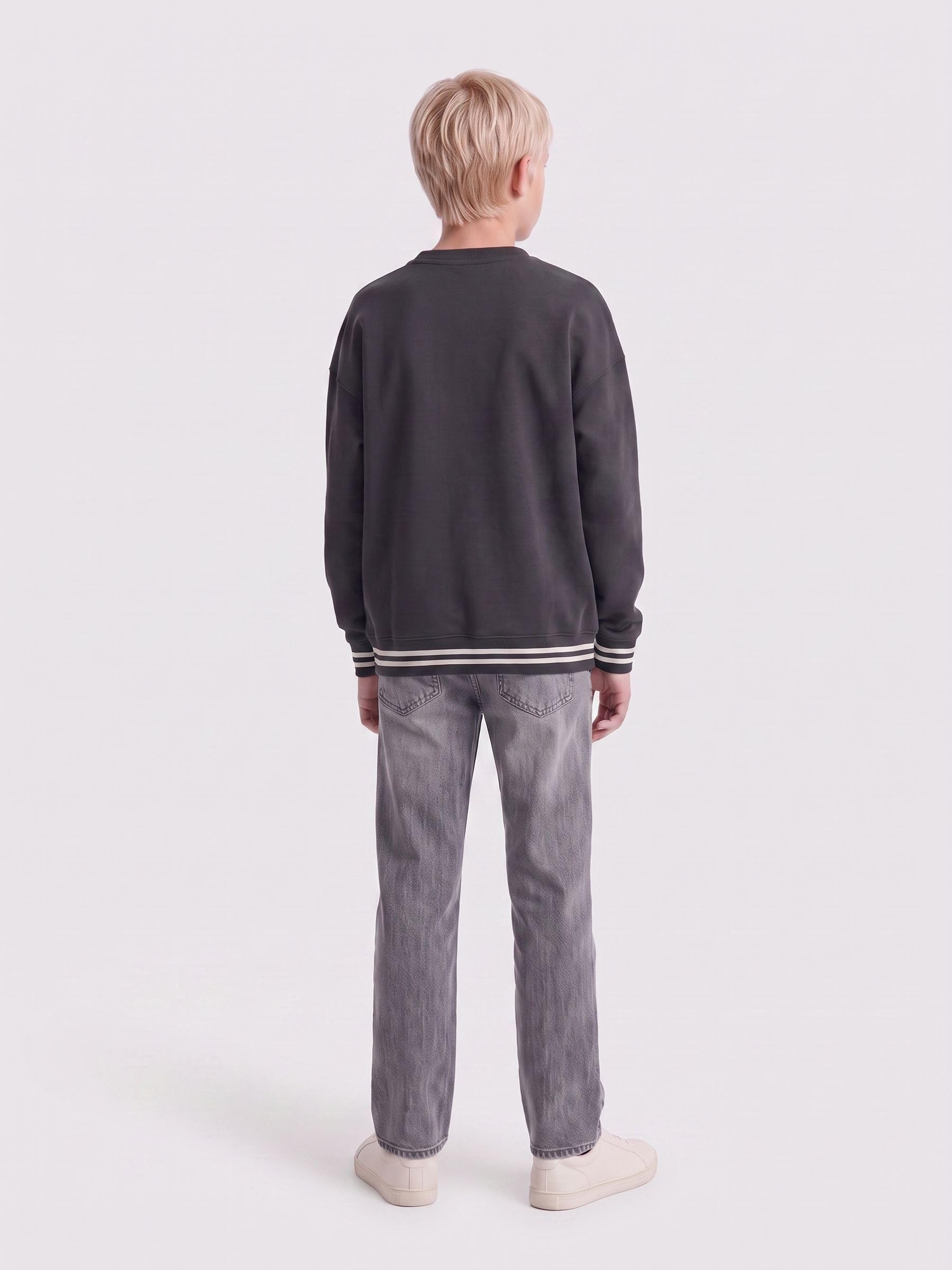 Only & Sons felpa uomo nera 158-164 felpa girocollo cotone