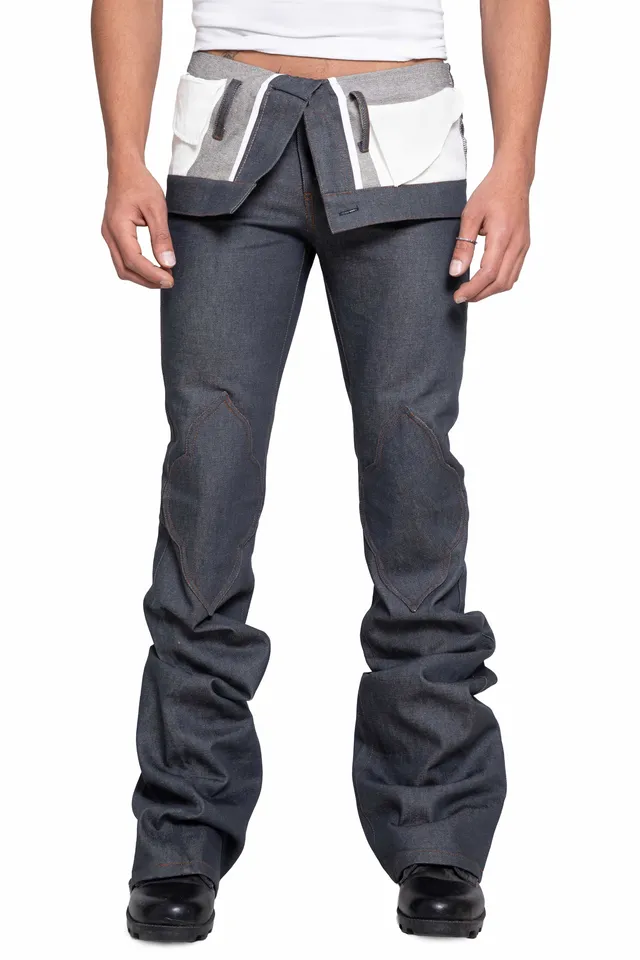 Trashy Clothing Flipped Bahhar pantaloni jeans indaco