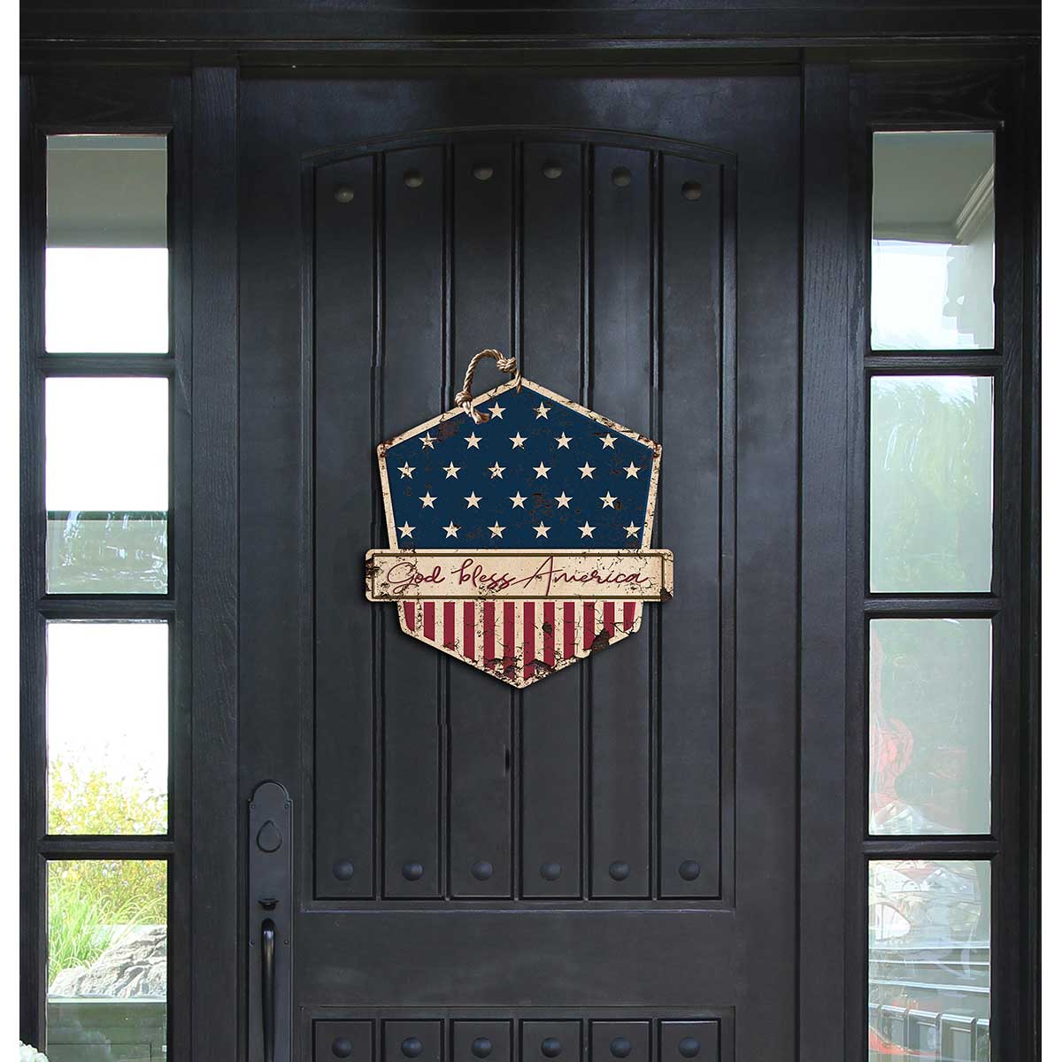 7.62 Design God Bless America insegna legno 50x50 cm