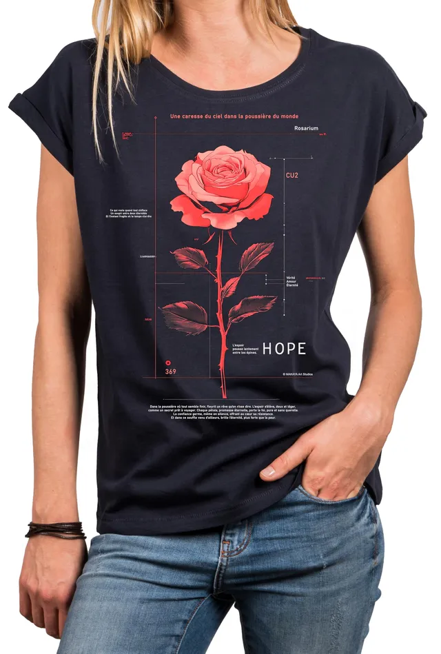 MAKAYA T-Shirt Donna Rose Rosa maglietta cotone taglia L