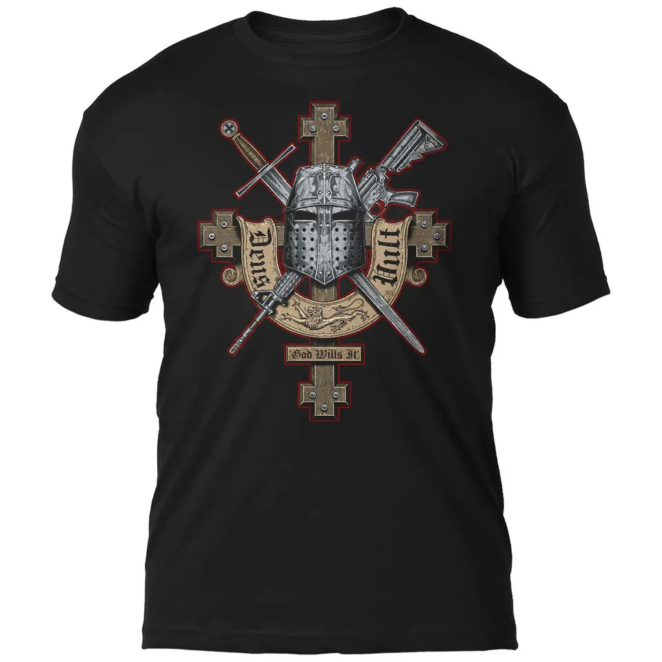 7.62 Design Deus Vult maglietta nera cotone taglia L