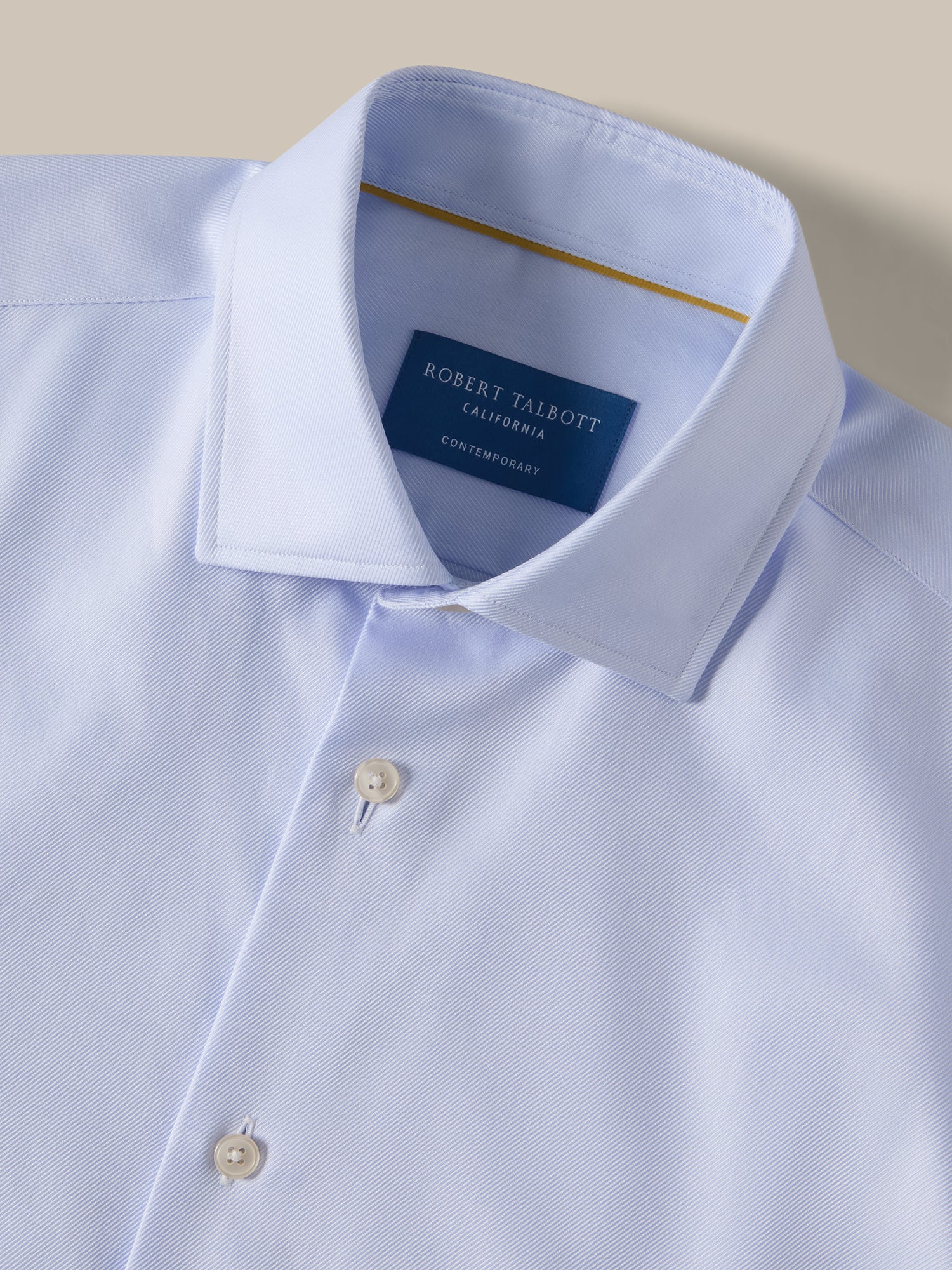 Robert Talbott Reynolds Double Twill Camicia Azzurra Cotone