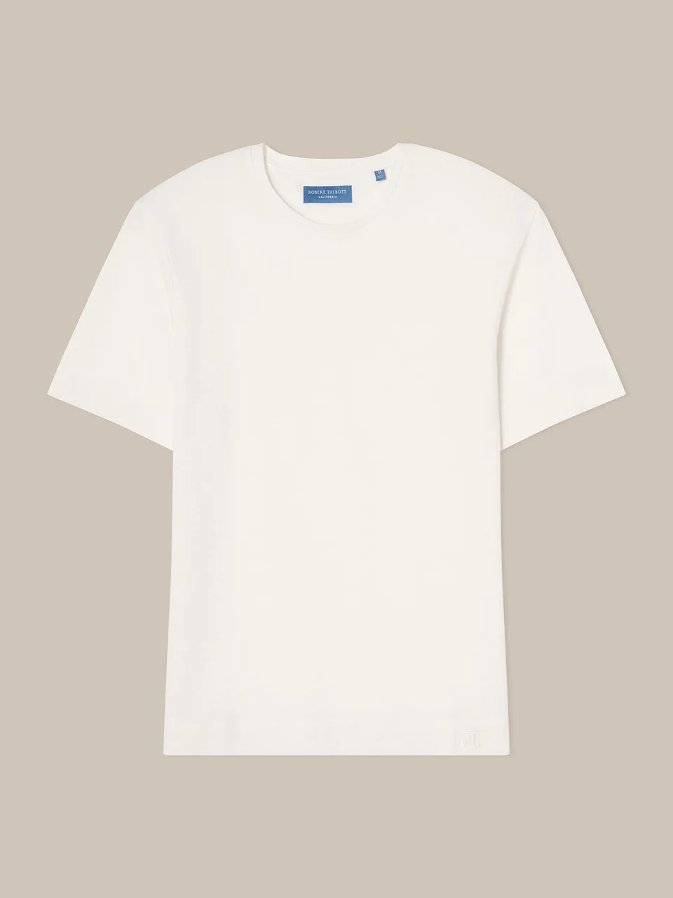 Robert Talbott Davis T-Shirt Lino Bianca Jacquard