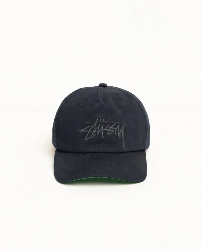 Stussy Mid-Depth Big Stock Snapback cappello navy cotone