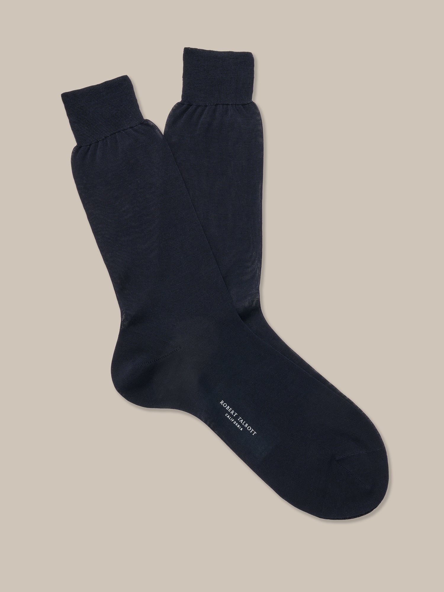 Robert Talbott Harold Calzini Uomo Cotone Blu Navy Lunghi