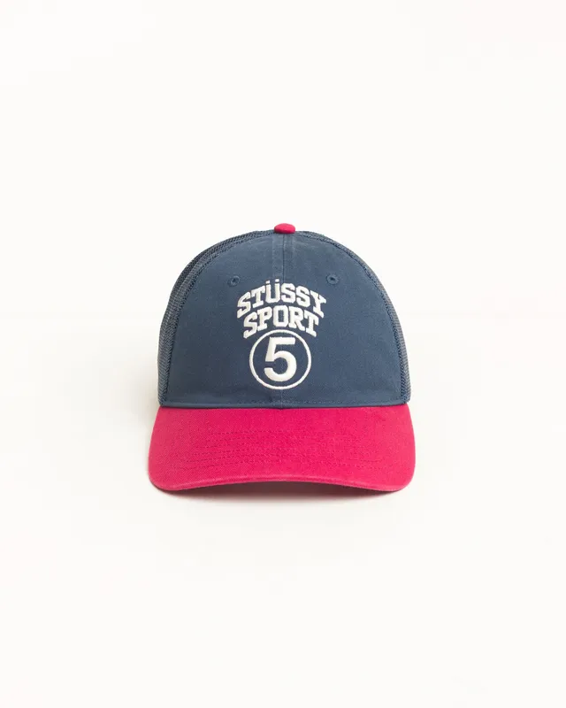 Stussy Sport 5 Trucker Berretto Navy cotone rete