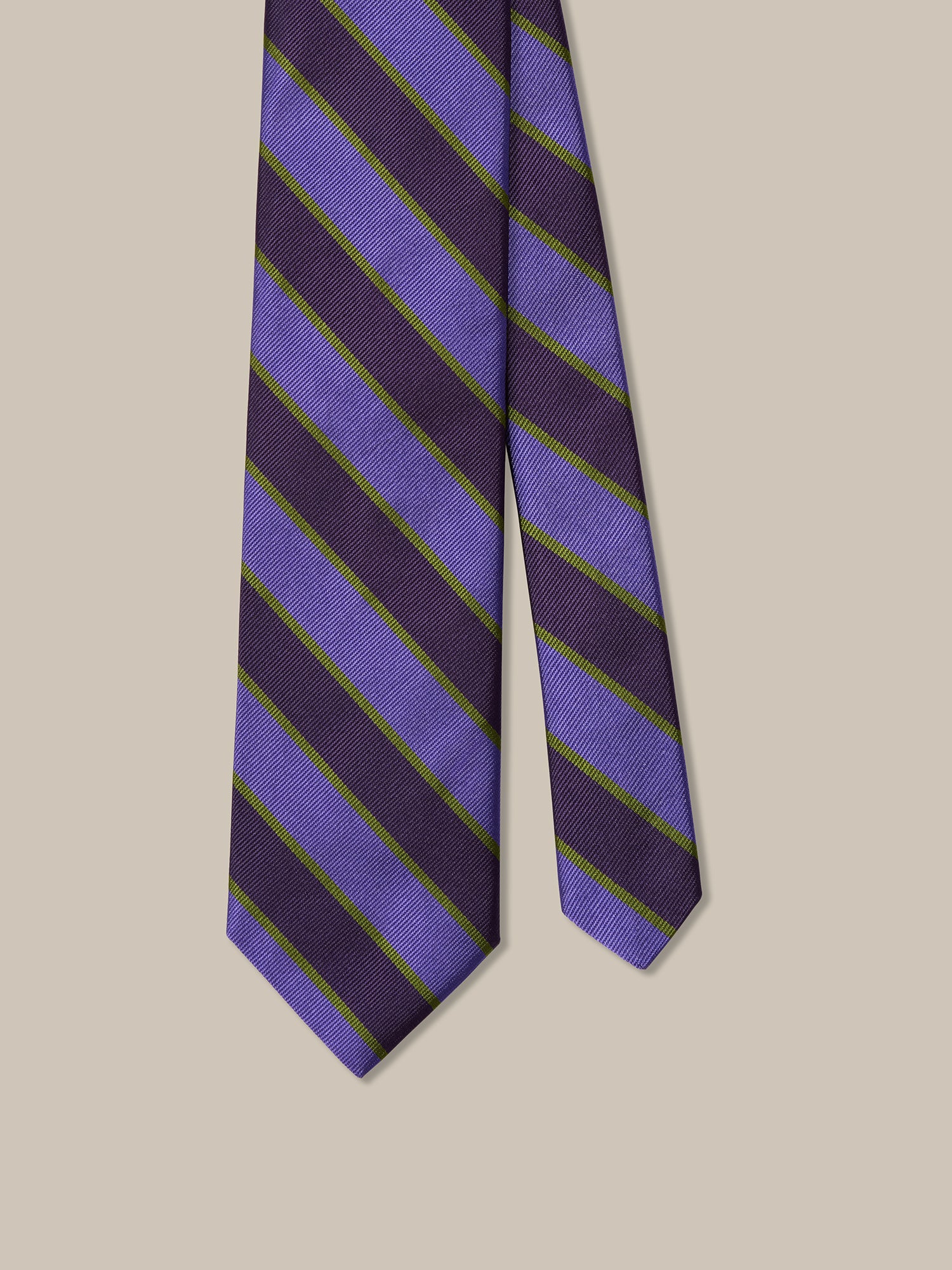 Robert Talbott Cricket cravatta seta viola multi