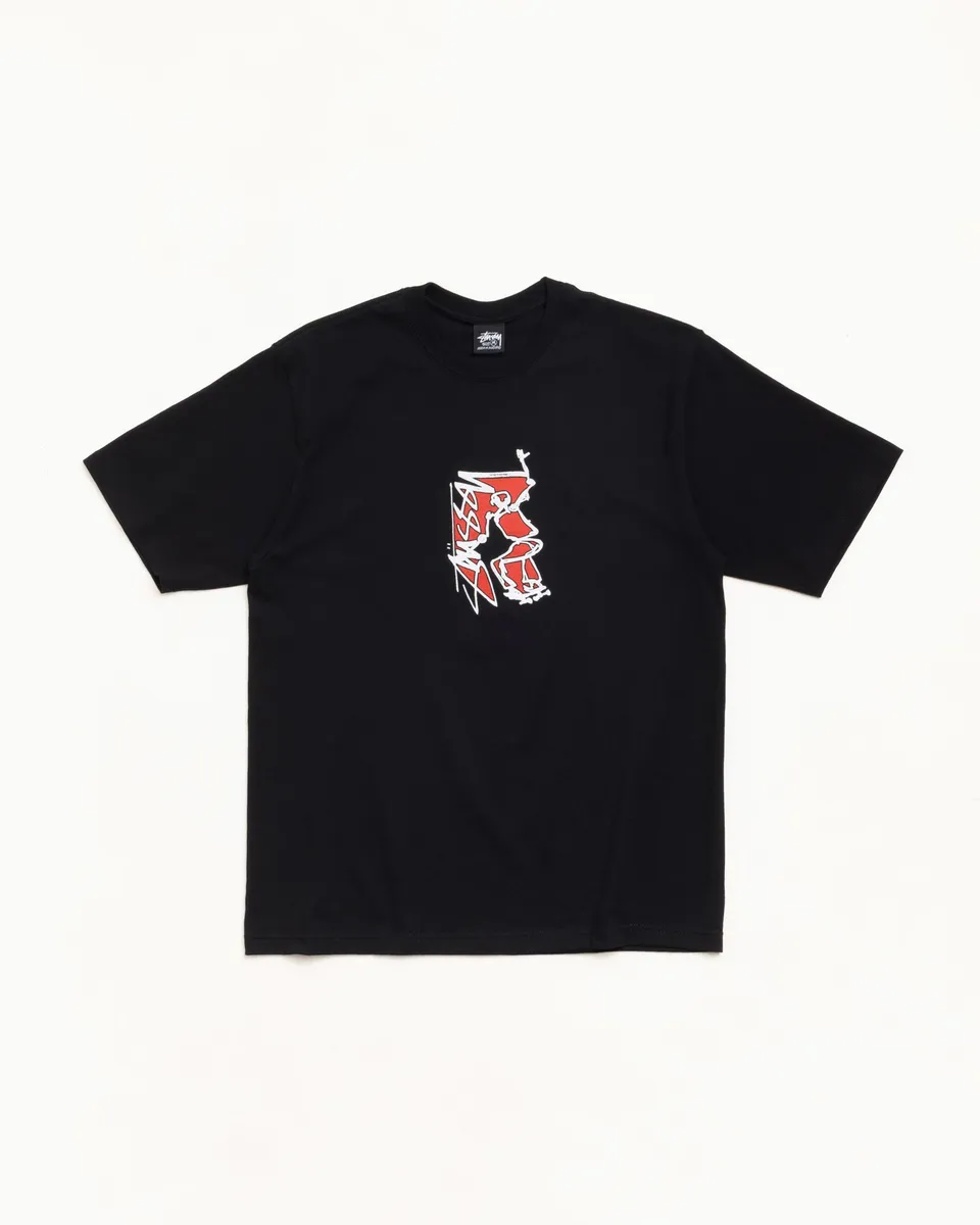 Stussy Smooth Sk8 Tee maglietta nera cotone