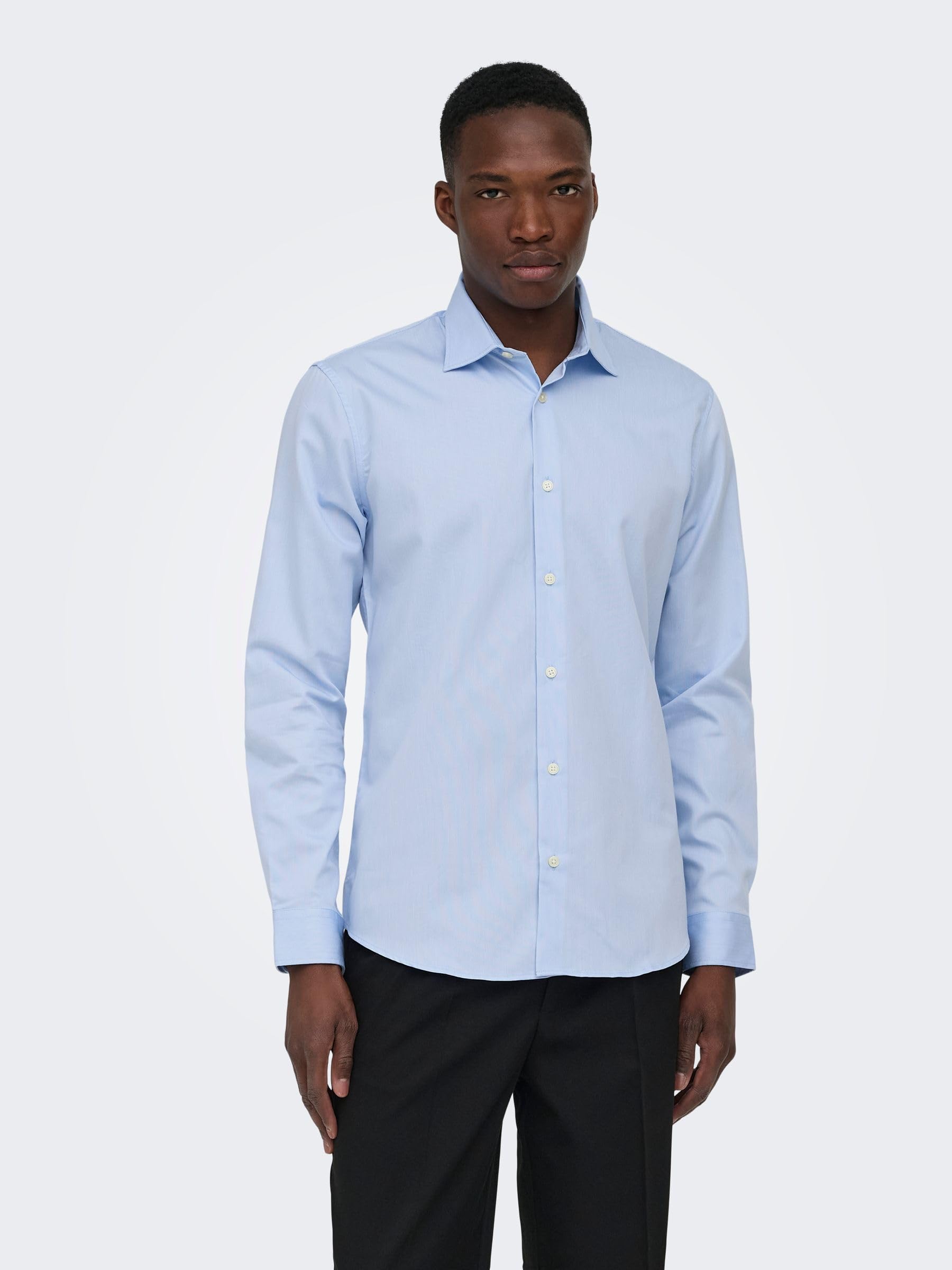 ONLY & SONS Onsjim Slim Camicia Blu Cachemire