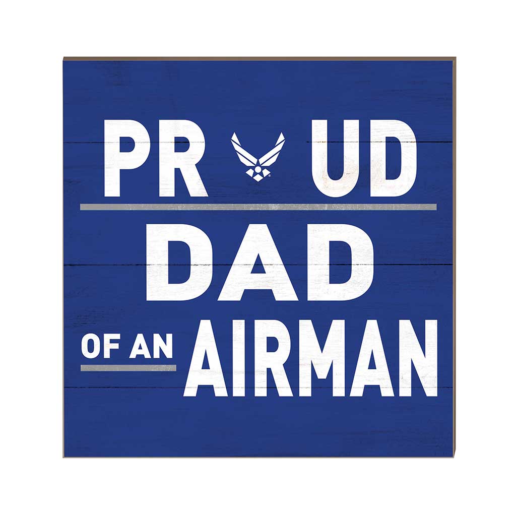 7.62 Design US Air Force Proud Dad insegna legno 25x25 blu