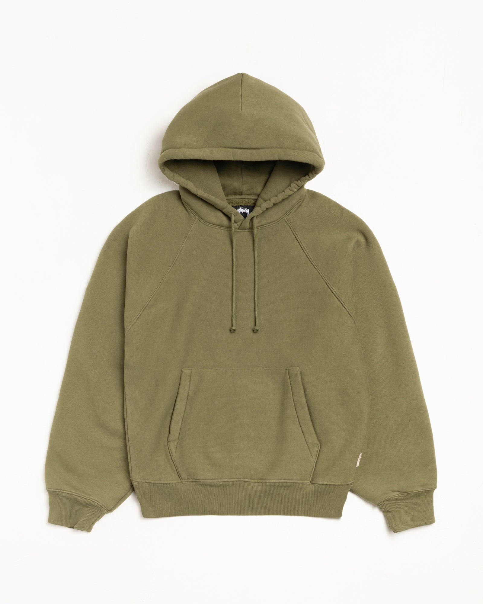 Stussy Sweats Relaxed Hoodie felpa oliva 535 gsm