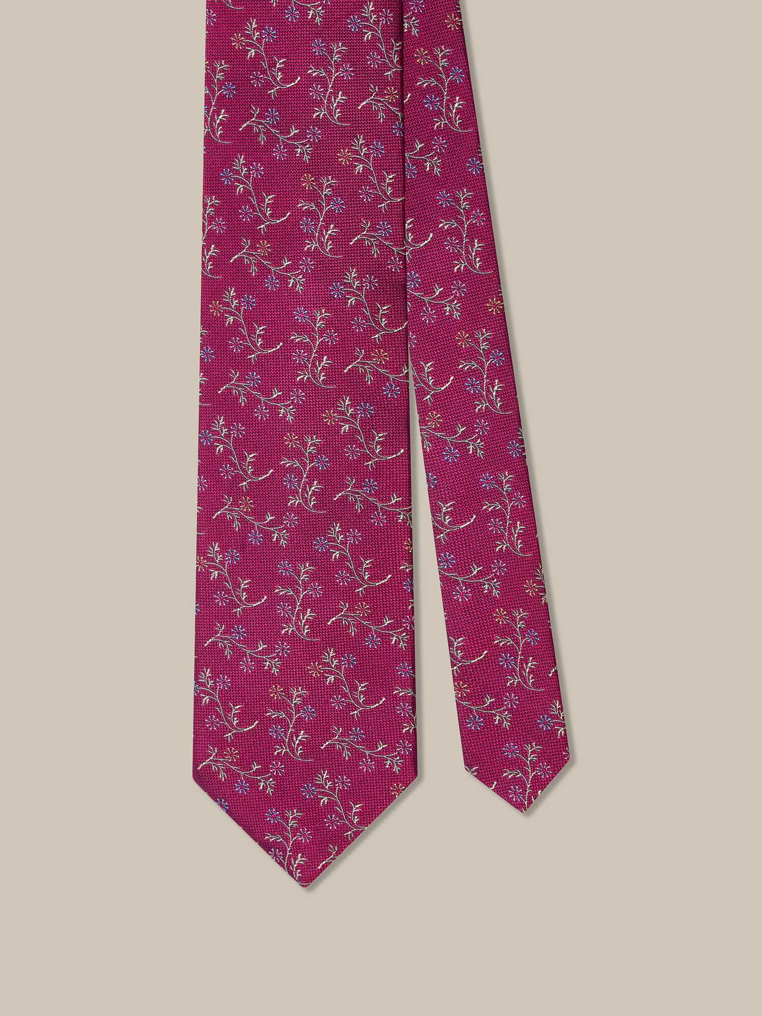 Robert Talbott Robert cravatta seta rosa floreale REG