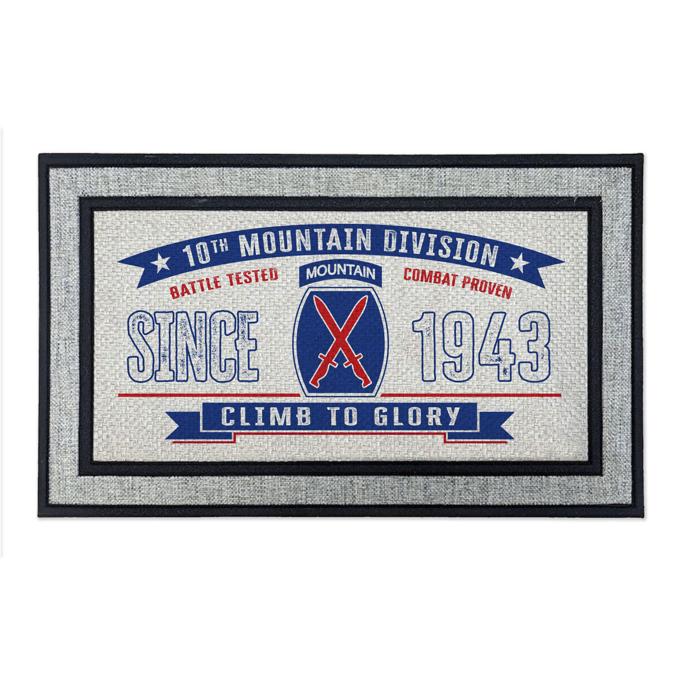 7.62 Design 10th Mountain zerbino 18x30 grigio antiscivolo