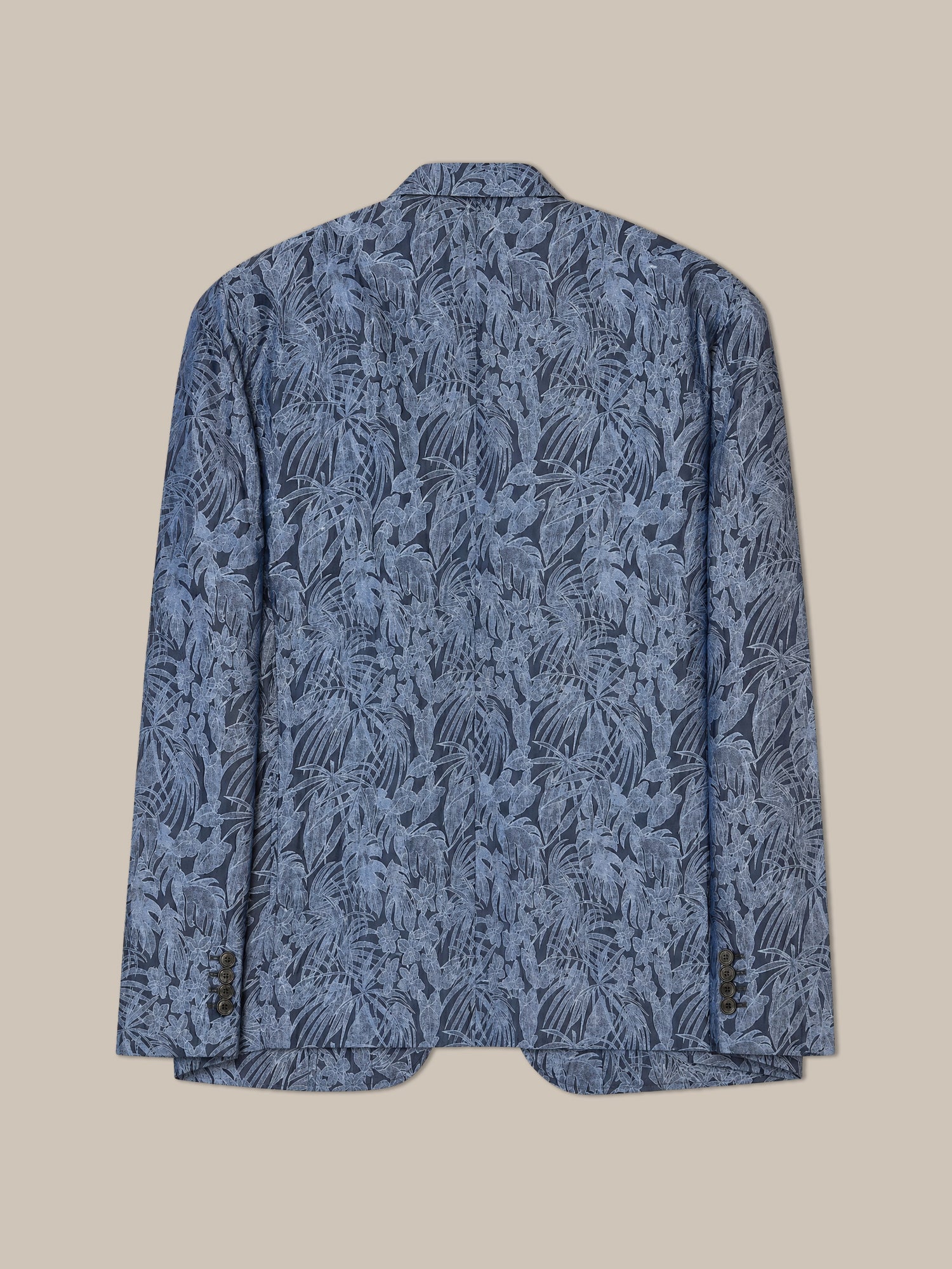 Robert Talbott Wright Floral Jacquard Blazer Seta Blu Delft