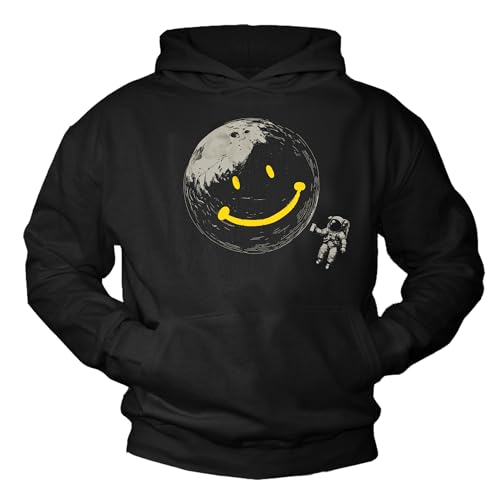 MAKAYA Luna Graffiti felpa con cappuccio uomo 4XL astronauta