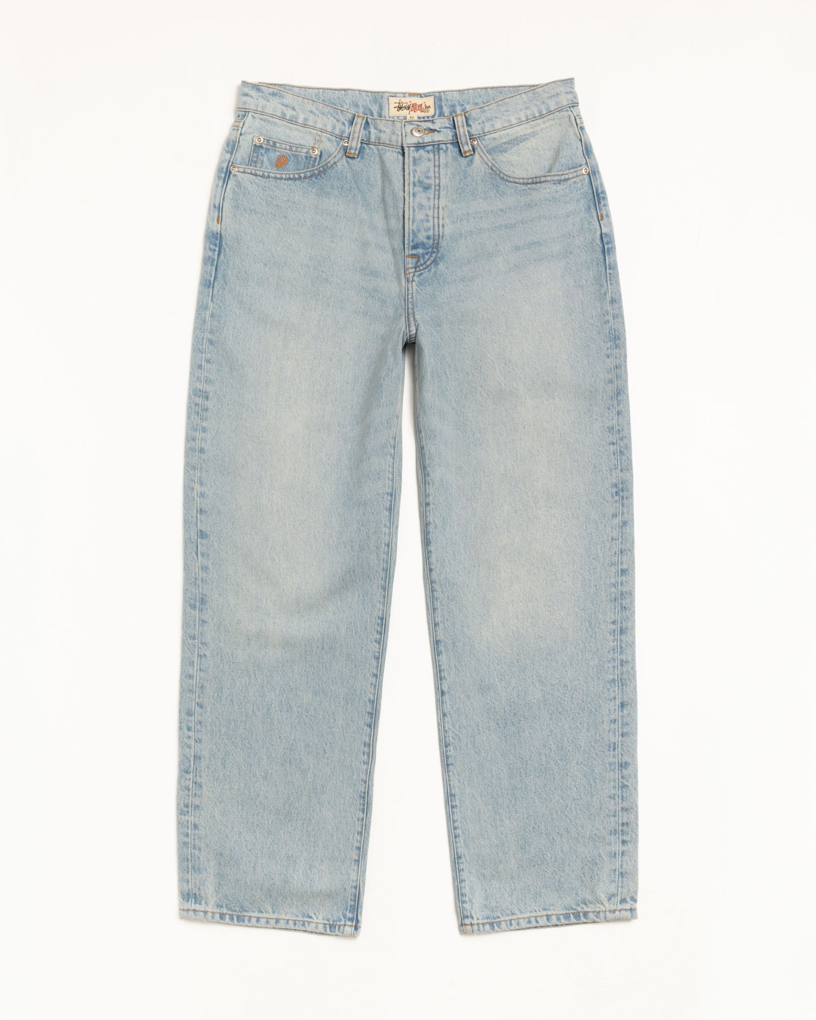 Stussy Big Ol' Jean Denim Jeans Light Wash 14.5oz