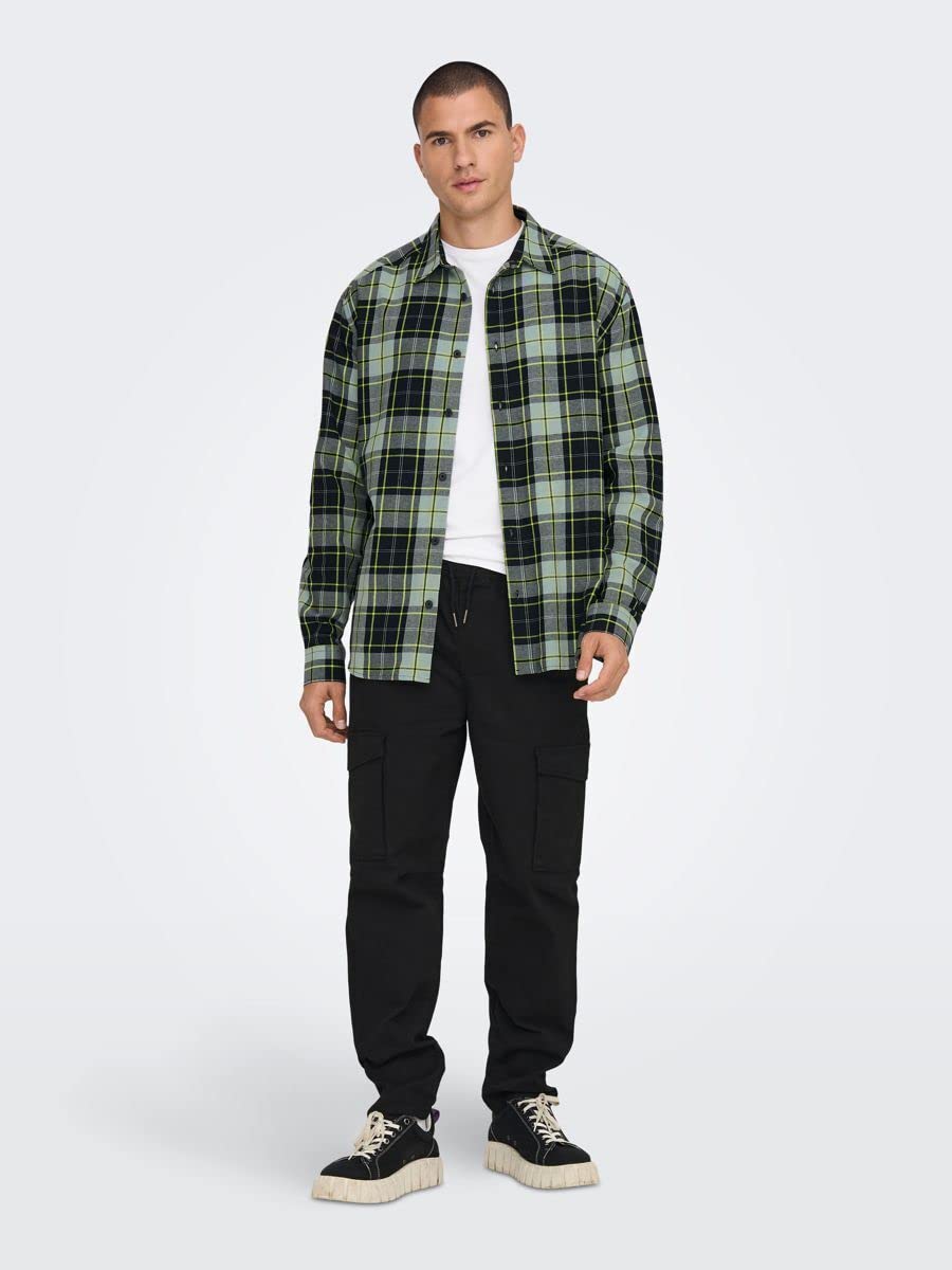 ONLY & SONS Yox Life Camicia Uomo XL a Quadri