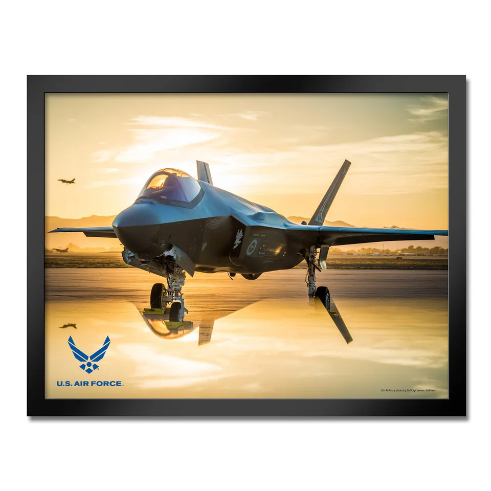 7.62 Design F-35 Stampa Incorniciata 14x20 US Air Force