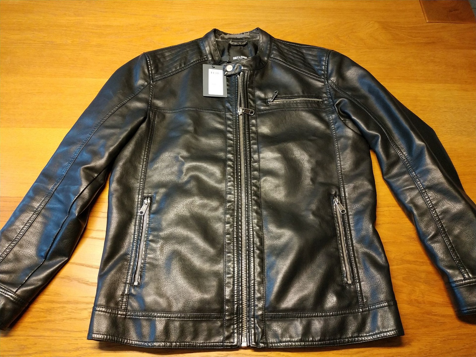 ONLY & SONS Onsal Pu Giacca Ecopelle Nero Trapuntata