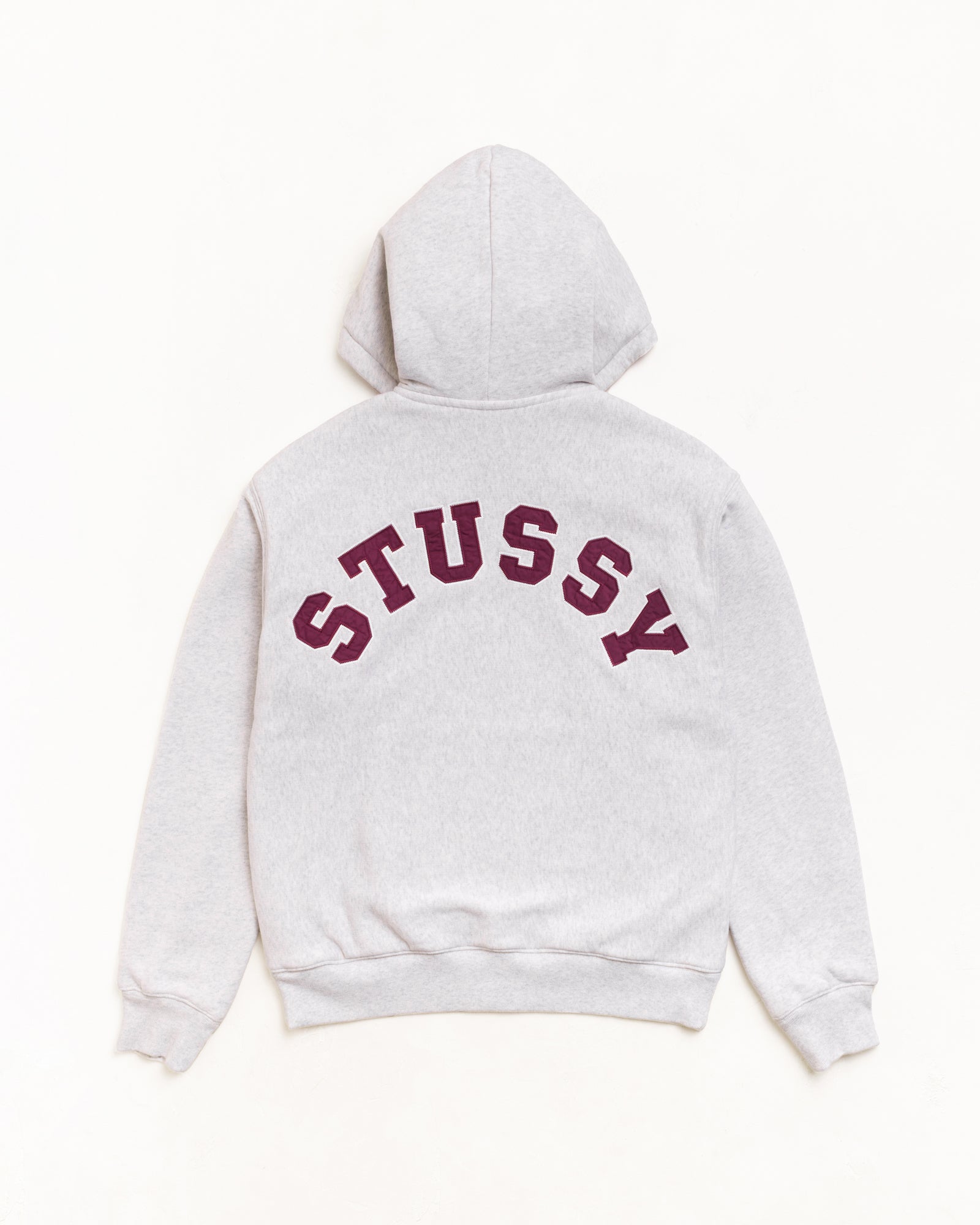 Stussy Double Faced Zip Hoodie felpa Ash Heather cotone