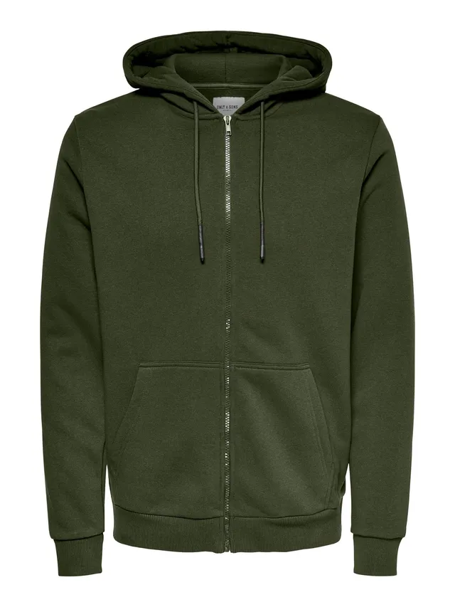 Only & Sons Onsceres Zip Felpa Uomo Tinta Unita Taglia S