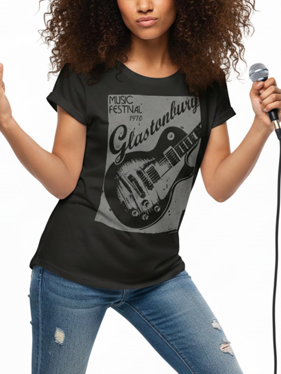 MAKAYA T-Shirt Donna Glastonbury Maglietta L Cotone