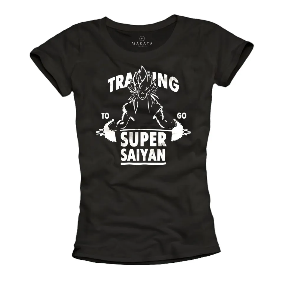 MAKAYA T-Shirt Donna Training Saiyan Maglietta M Cotone