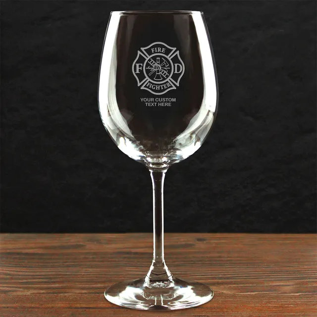 7.62 Design Drinkware Firefighter calice vino 16 oz Maltese Cross