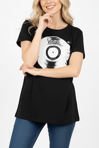 Makaya T-Shirt Donna Cotone M Vinile Musica