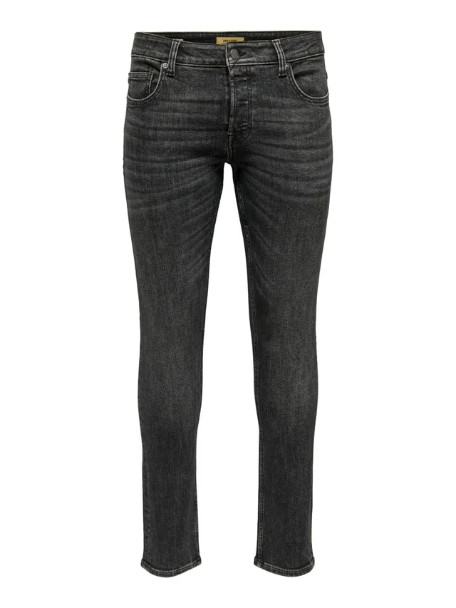 ONLY & SONS jeans uomo 28W/32L denim nero stretch