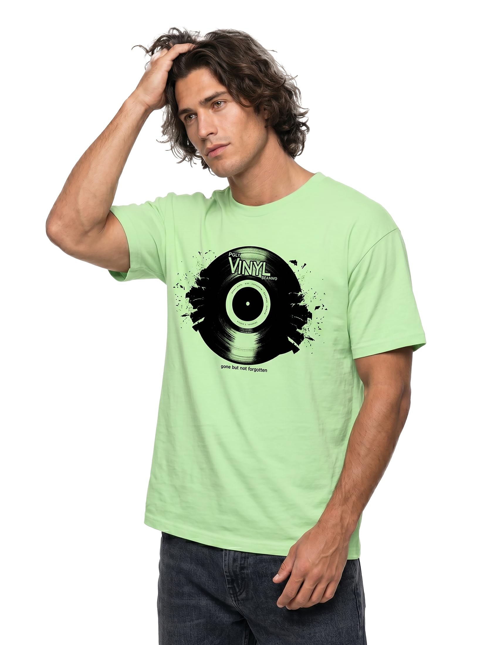 MAKAYA Gone But Not Forgotten T-Shirt Uomo Cotone Nero