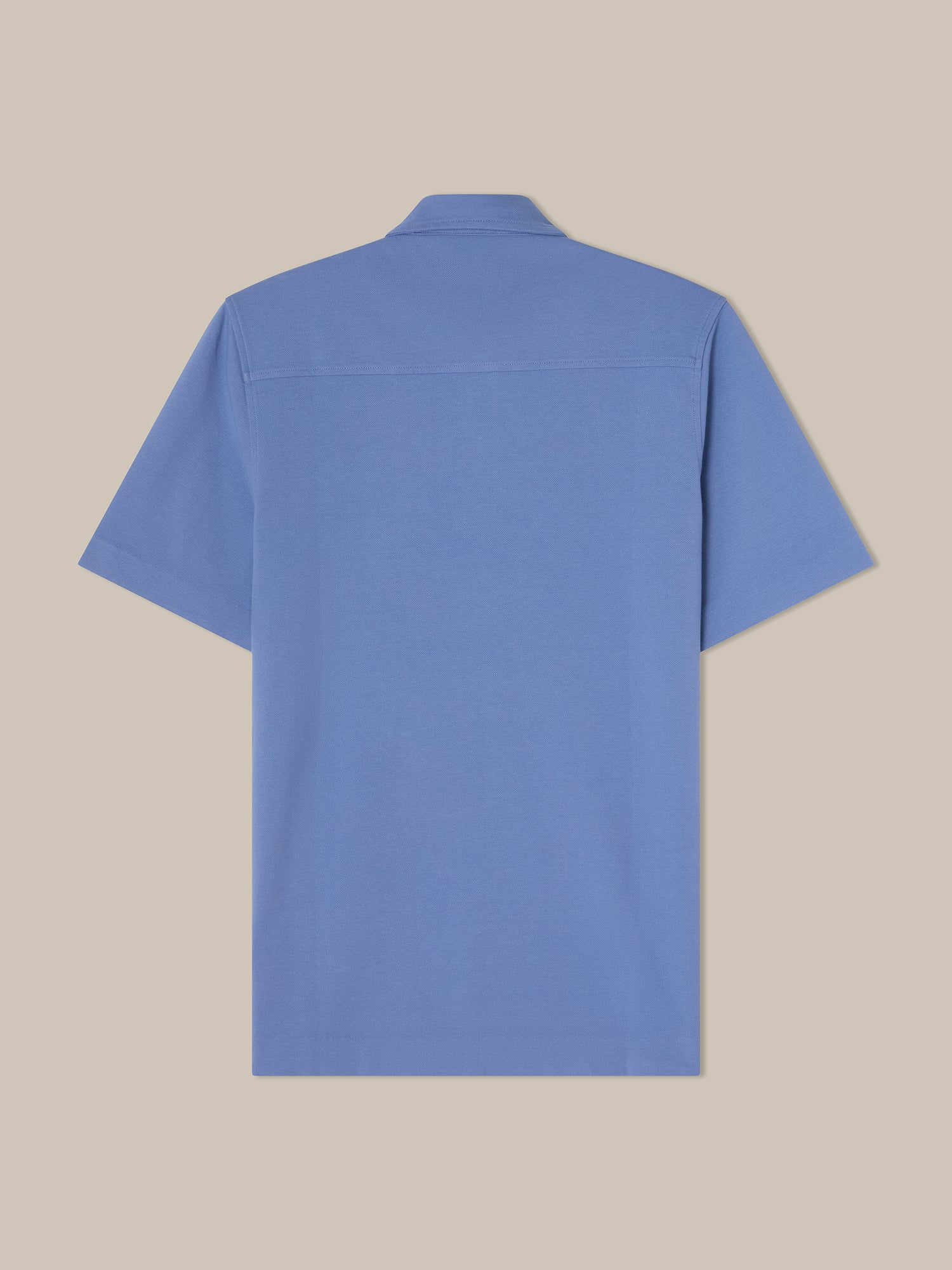 Robert Talbott Walker polo uomo blu cotone manica corta