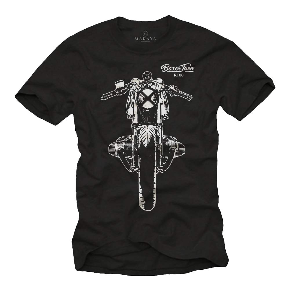 MAKAYA Cafe Racer R100 T-Shirt Moto Uomo XL Cotone