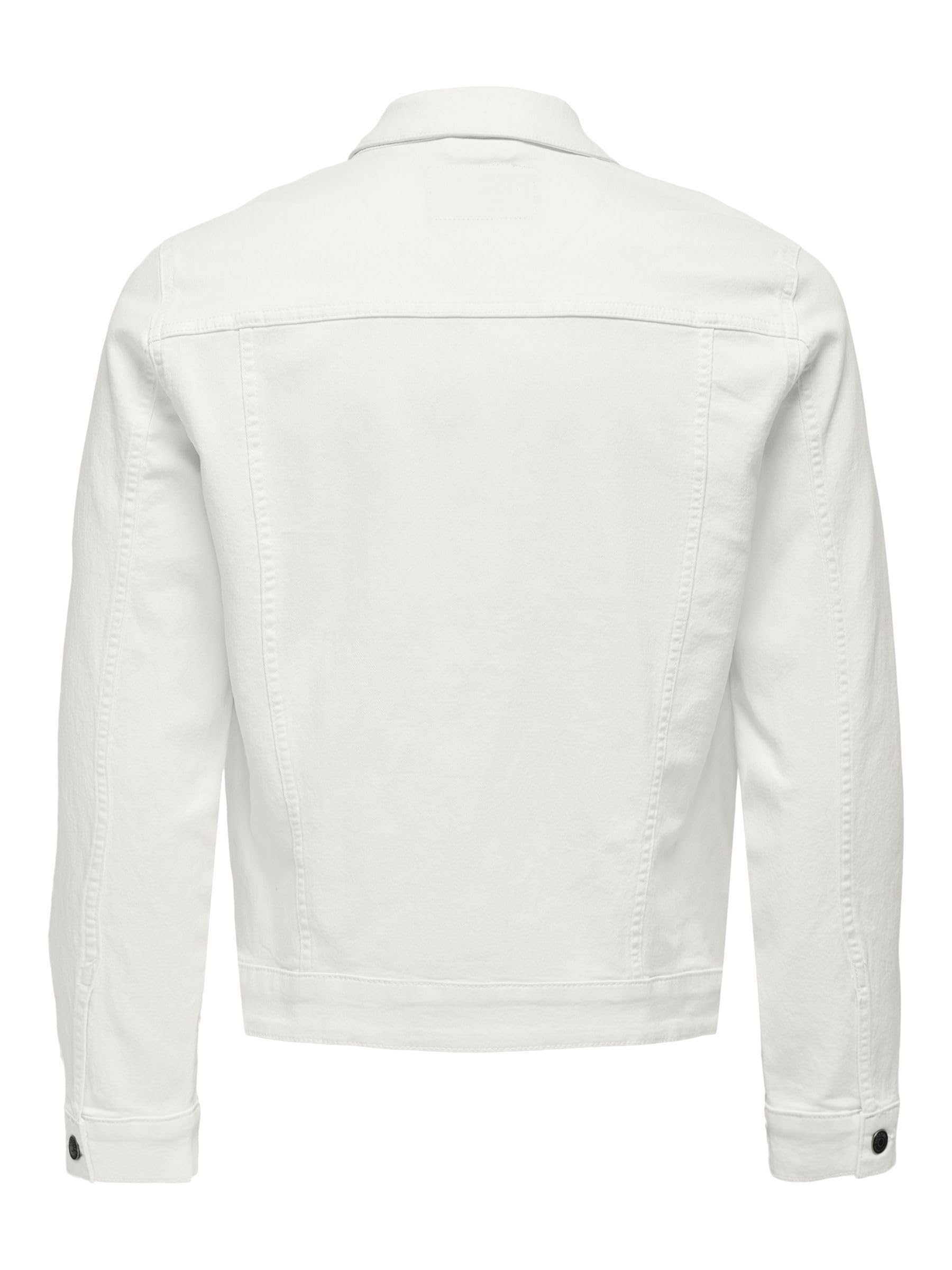 Only & Sons Canvas giacca uomo bianca taglia L shell