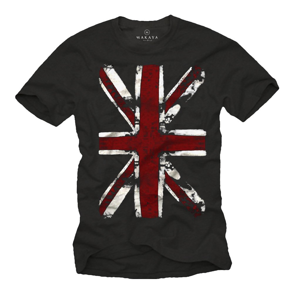 MAKAYA T-Shirt Uomo Union Jack maglietta XXL cotone