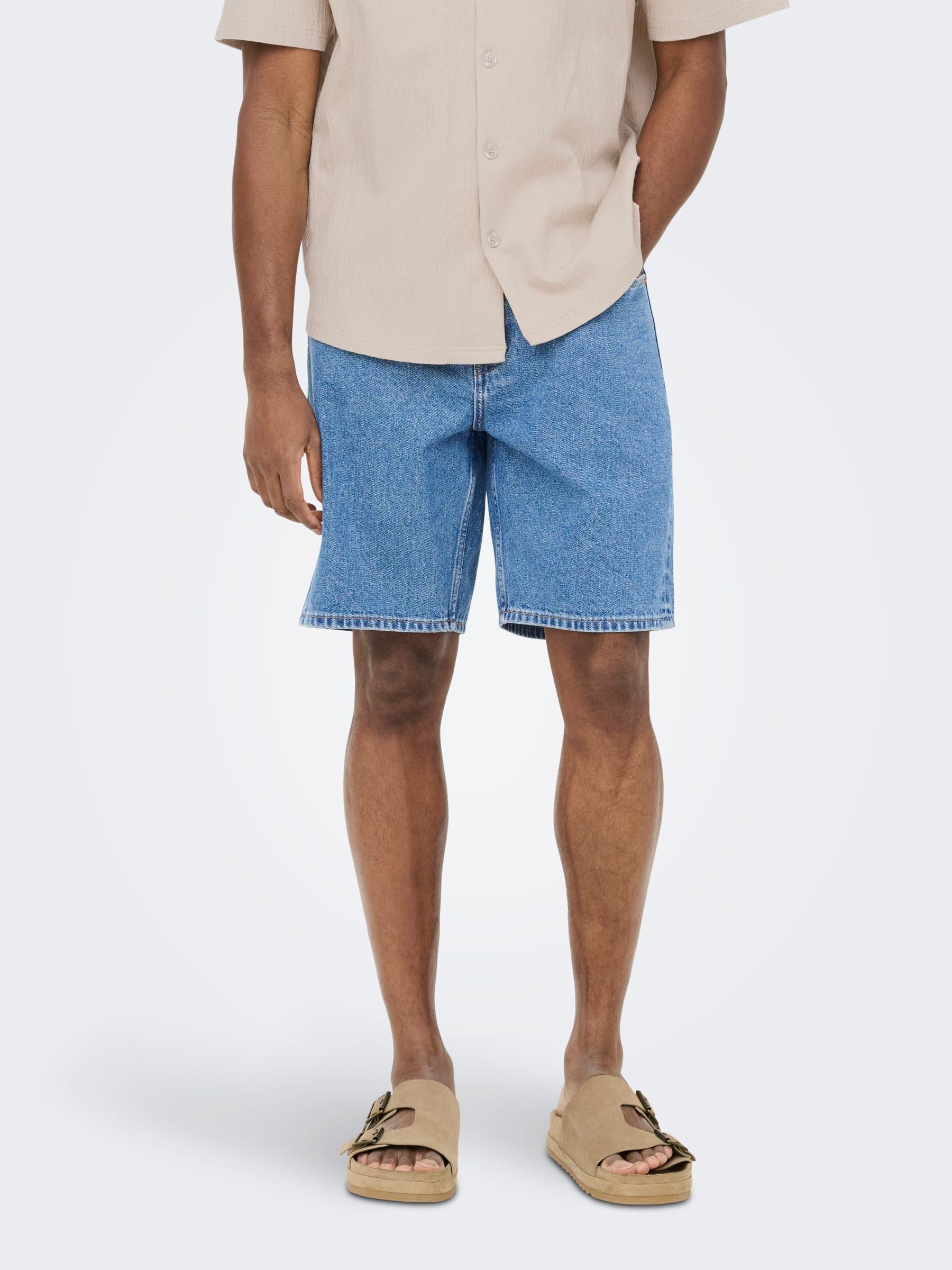 Only & Sons Onsedge Pim Box Pantaloncini Denim XS Blu