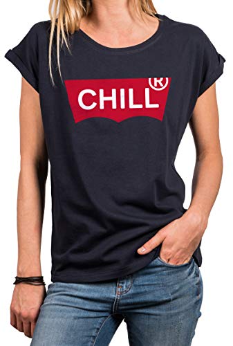 MAKAYA T-Shirt Donna Chill Maglietta M Nera Cotone