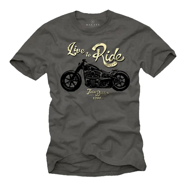 MAKAYA Live TO Ride T-Shirt Uomo Taglia L Cotone