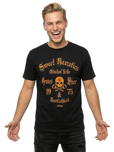MAKAYA Sweet Narcotics T-Shirt Uomo Nera XL Cotone