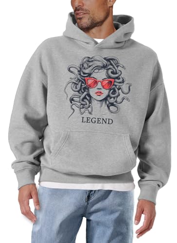 MAKAYA Medusa Felpa con Cappuccio Uomo 3XL Cotone