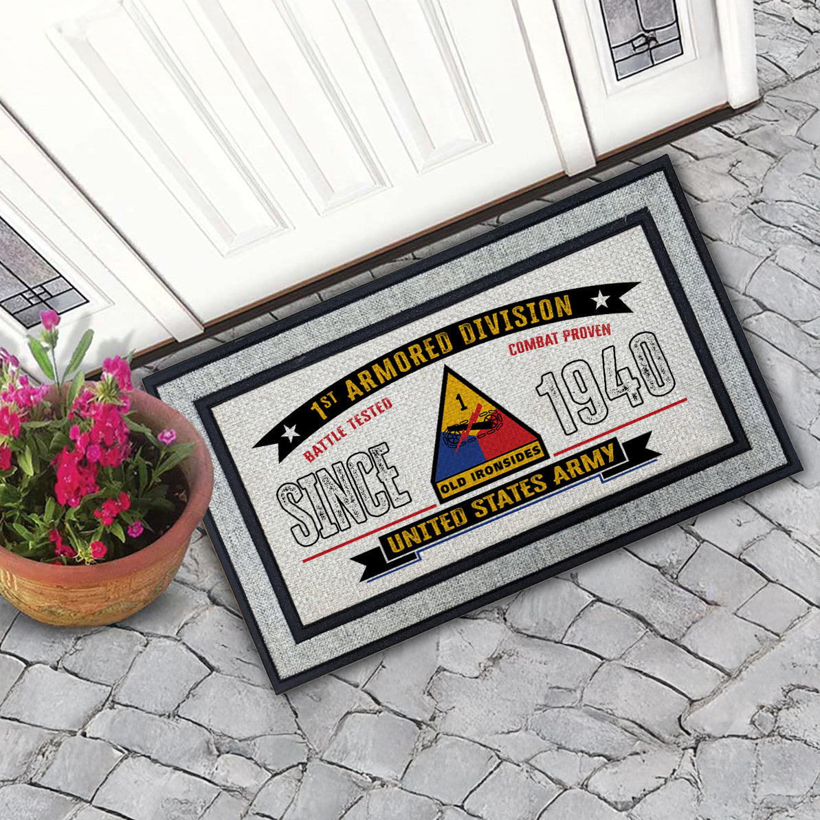 7.62 Design US Army 1st Armored zerbino ingresso 45x76 cm grigio