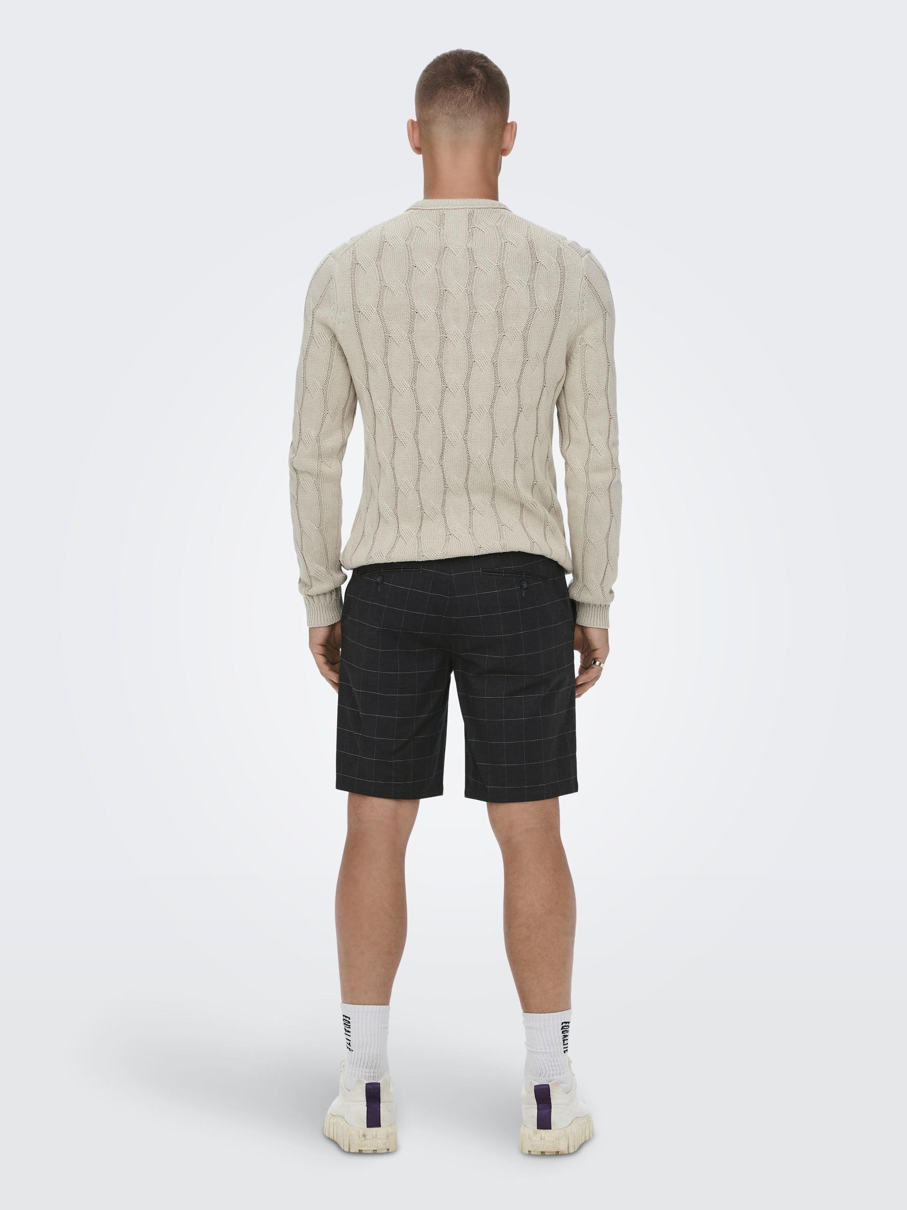 Only & Sons pantaloncini quadri elasticizzati uomo