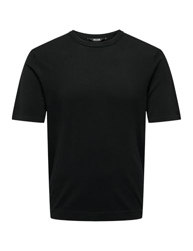 Only & Sons T-shirt Uomo Cotone Nero Stella Bianca M