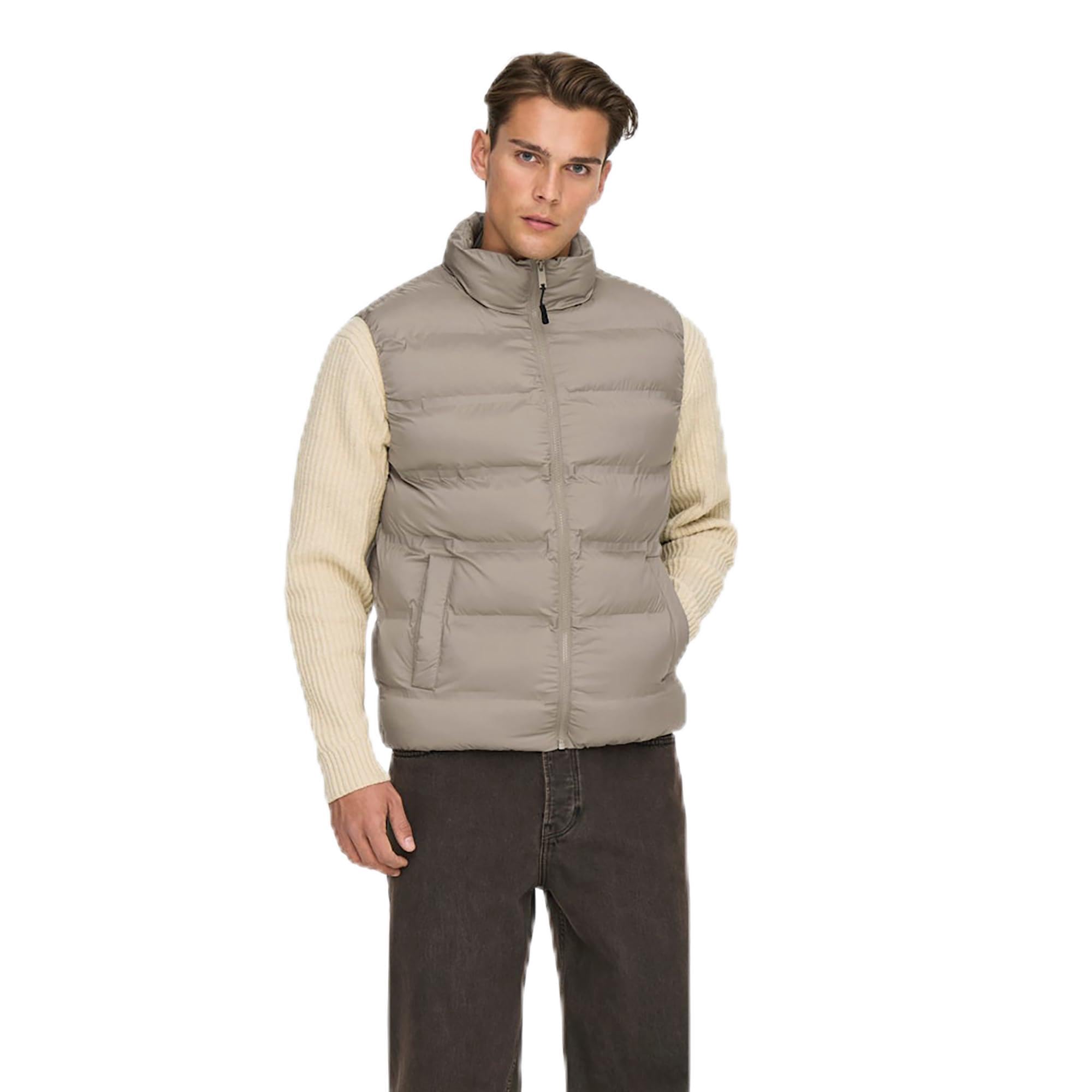 Only & Sons Onsunion Puffer Gilet uomo M nero leggero